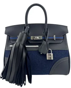 Birkin Limited Edition Bleu Nuit And Caban Swift And Feutre 25
