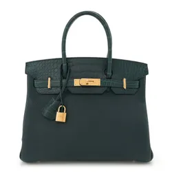 Birkin Touch Vert Cypress Togo Matte Alligator 30