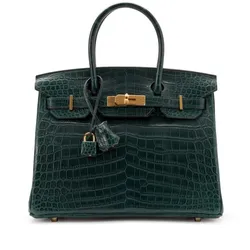 Birkin Vert Fonce Matte Porosus Crocodile 30
