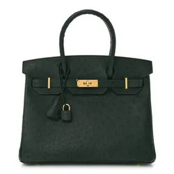 Birkin Vert Titien Ostrich 30